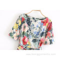 Womens Summer Newest Floral Print Long Dress